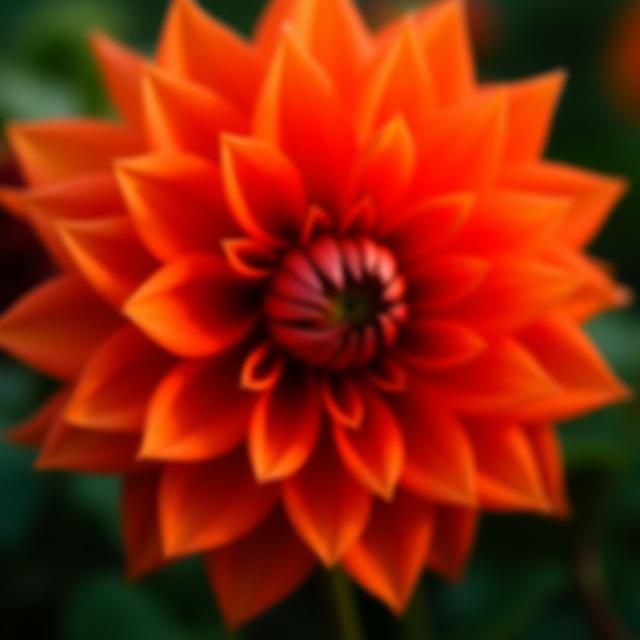 Dalie arancioni e rosse, fiori simbolo dell'autunno con petali complessi e ricchi di sfumature.